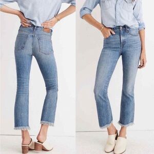 Madewell Cali Demi boot Jean raw hem